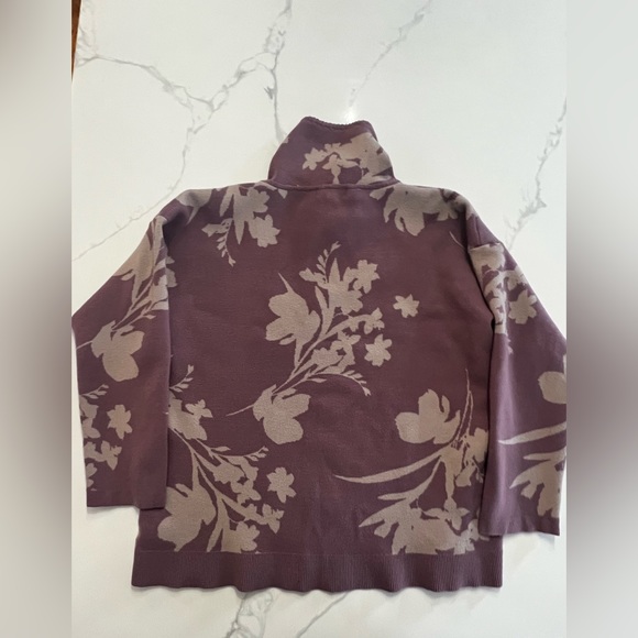 LIZ CLAIBORNE lavender floral pullover crewneck size xl - Picture 5 of 10